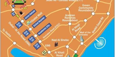 Rugby Sevens Dubaija atrašanās vietu kartē