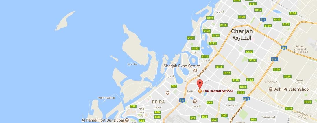 karte centrālās skolas Dubai