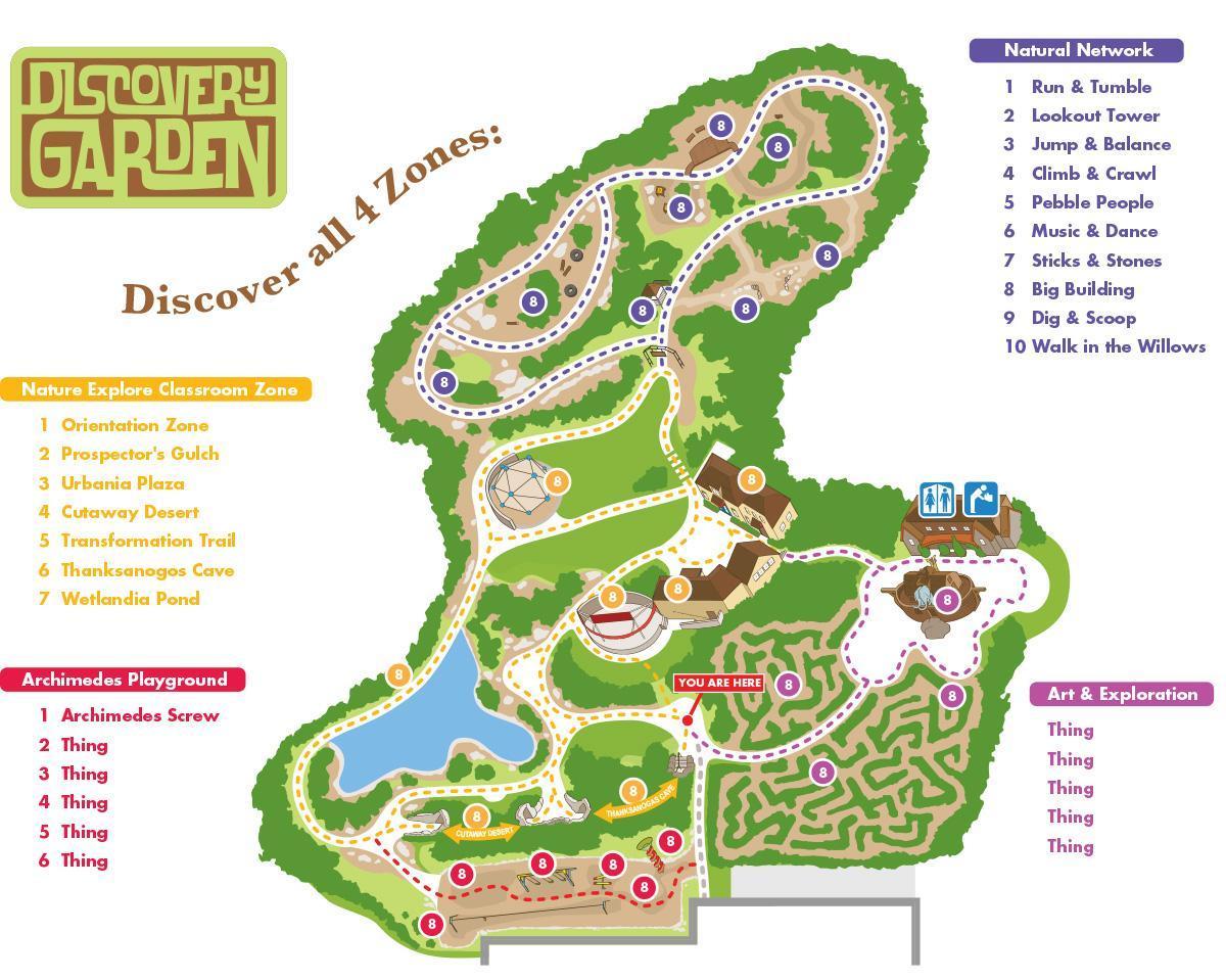 Discovery Gardens atrašanās vietu kartē