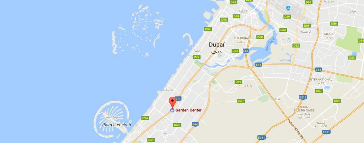 Dubai dārza centra atrašanās vieta kartē