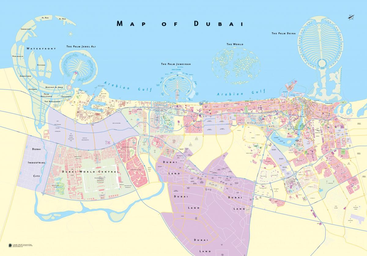 atrašanās vietas karte, Dubai