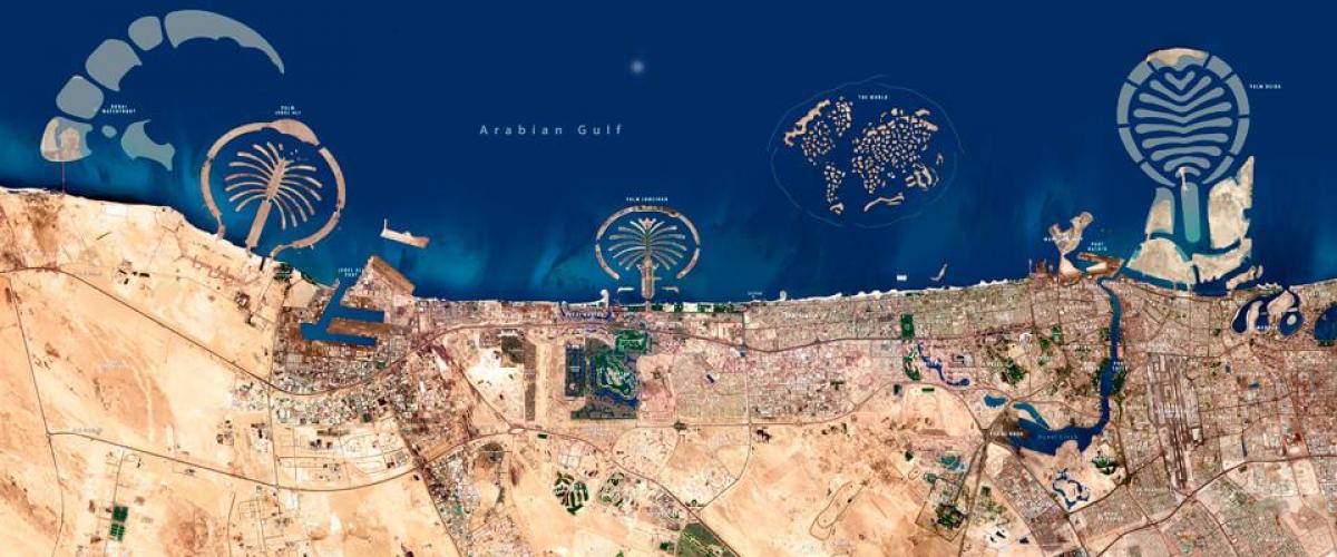 satelīta karte, Dubai