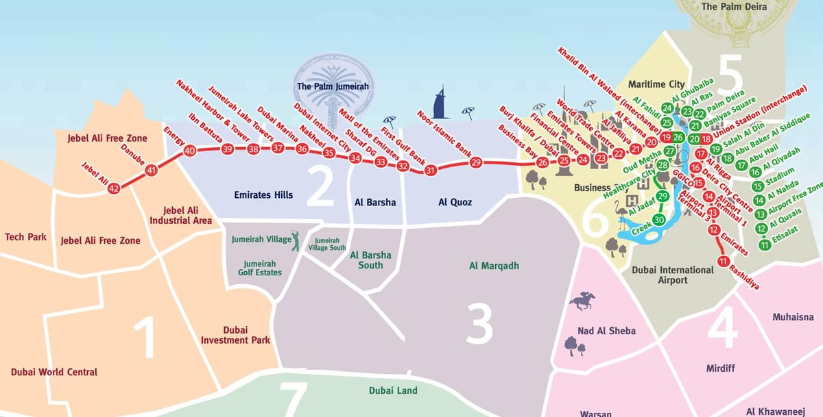 karte, Dubai apkaimē