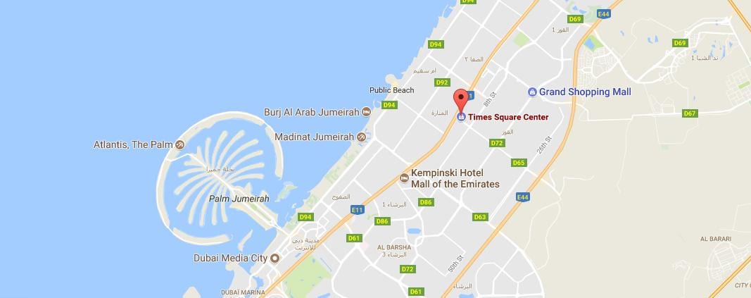 karte Times Square Center Dubai