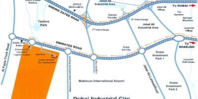 Karte, Dubai rūpniecības pilsēta