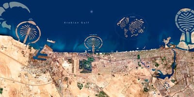Satelīta karte, Dubai