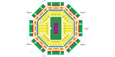 Karte, Dubai tennis stadions
