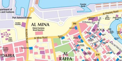 Dubaijas ostas karte