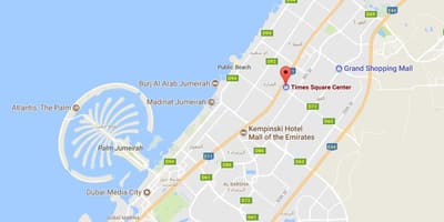 Karte Times Square Center Dubai